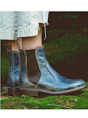 BED/STU Nandi Chelsea Boots -Dark Teal Lux-